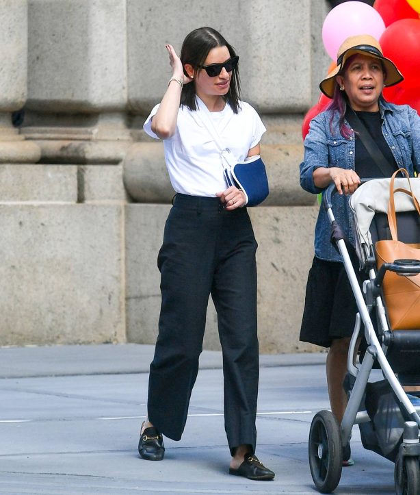Lea Michele - Seen on a stroll in New York