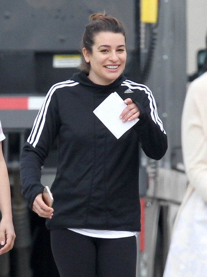 Lea Michele - Set of ‘Scream Queens’ in New Orleans