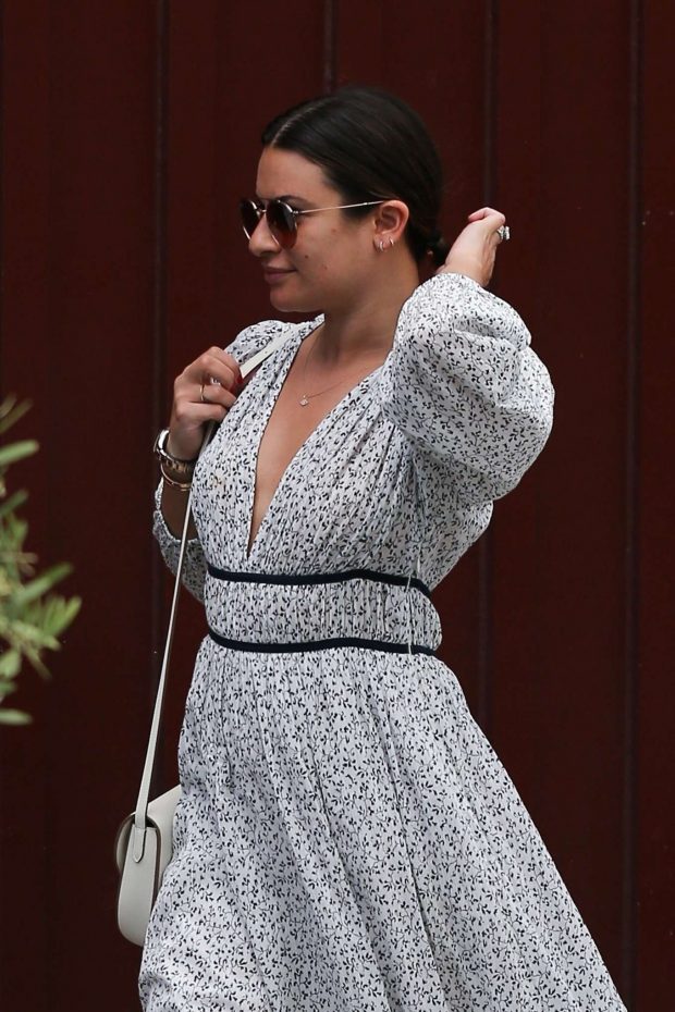 Lea Michele - Shopping at Brentwood Country Mart
