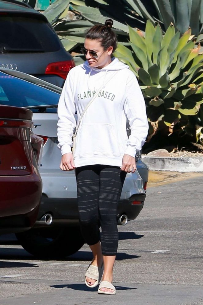 Lea Michele - Shopping at Whole Foods in Brentwood