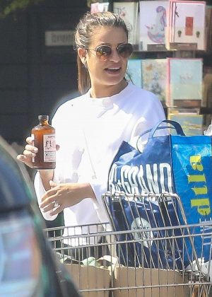 Lea Michele -  Shopping at Whole Foods in Los Angeles