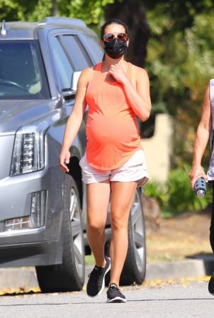 Lea Michele - Shows her baby bump with mom Edith Sarfati in Santa Monica
