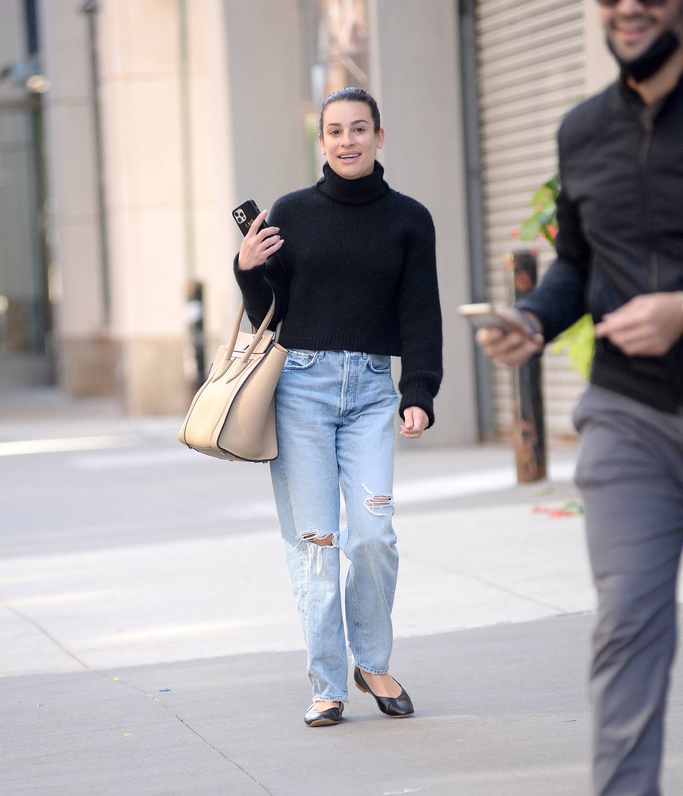 Lea Michele 2022 : Lea Michele – Stepping out in New York-03