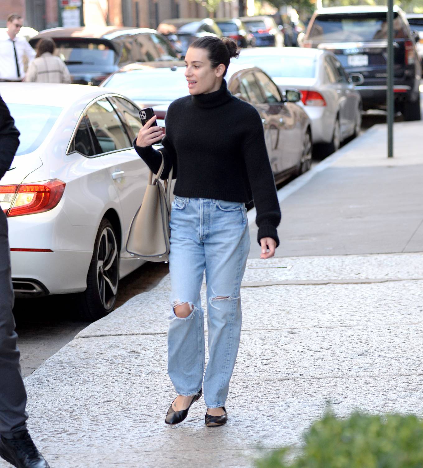 Lea Michele 2022 : Lea Michele – Stepping out in New York-04