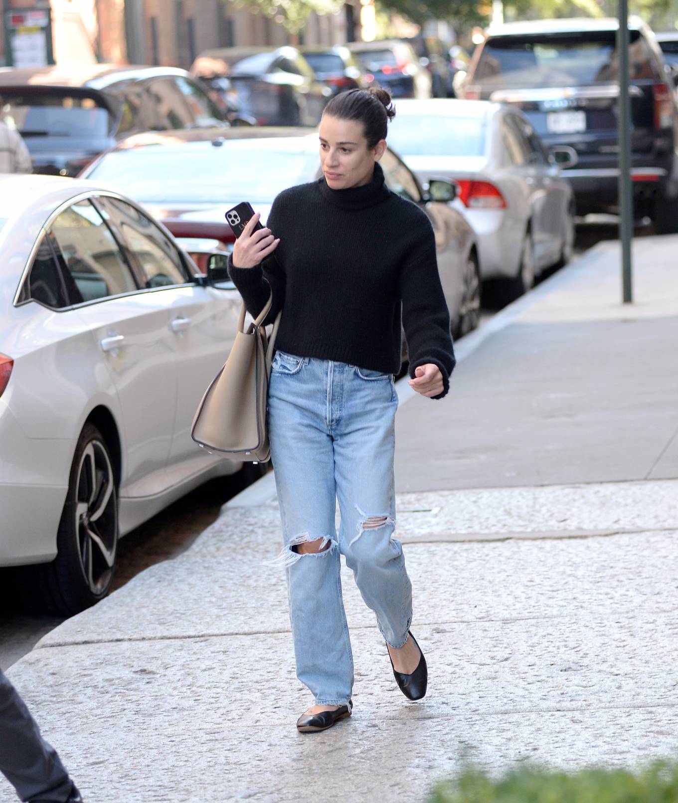 Lea Michele 2022 : Lea Michele – Stepping out in New York-07