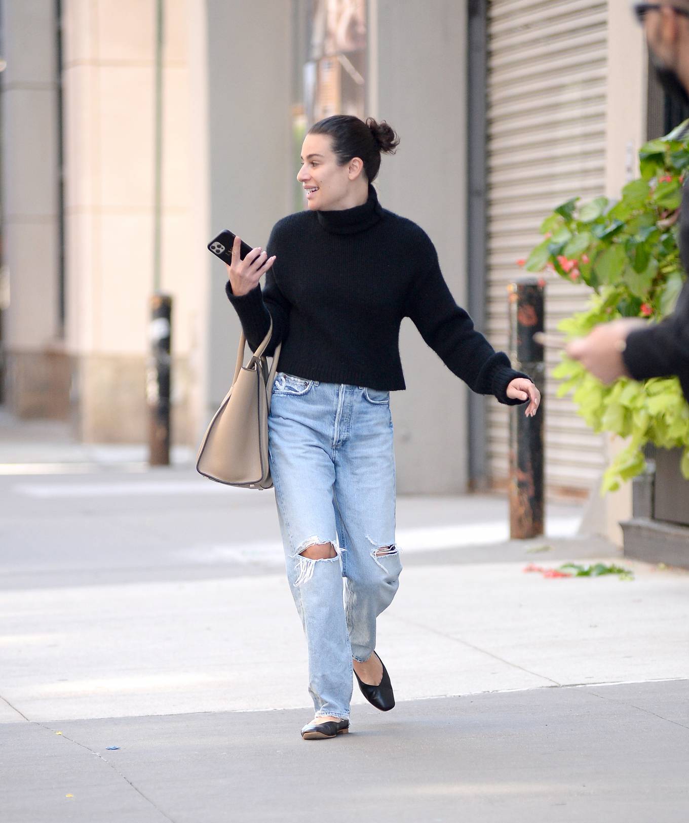 Lea Michele 2022 : Lea Michele – Stepping out in New York-08