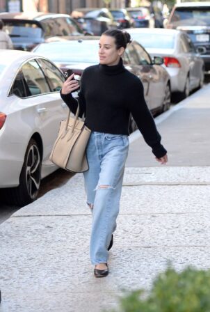 Lea Michele - Stepping out in New York