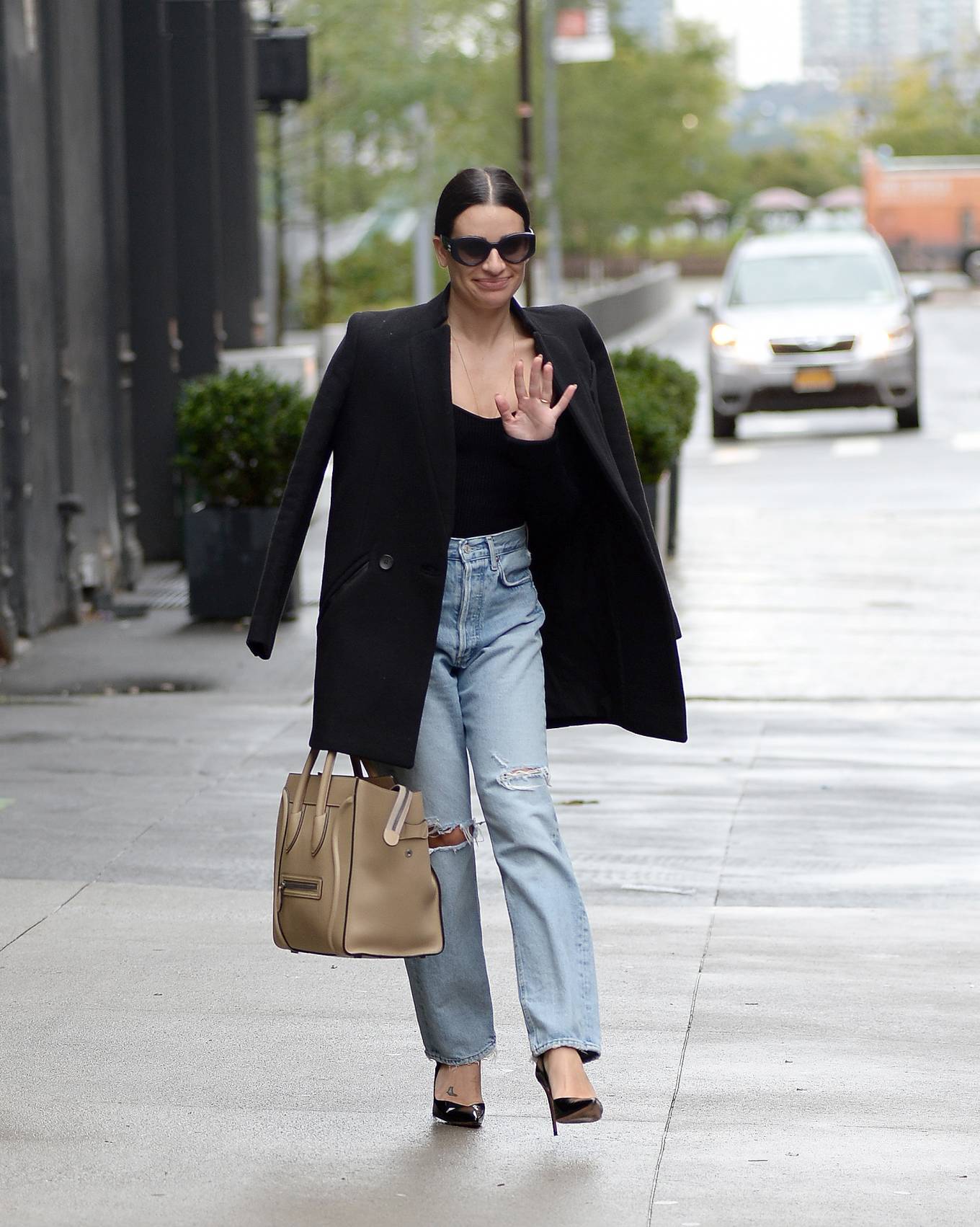 Lea Michele – Steps Out in New York | GotCeleb