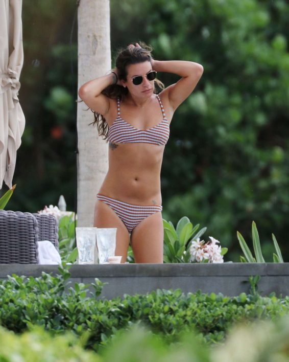 Lea Michele - Wearing a swimsuit in Hawaii