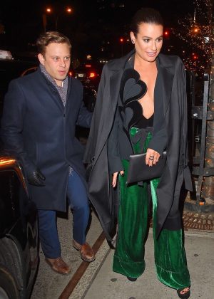 Lea Michele with her boyfriend Zandy Reich out in New York City