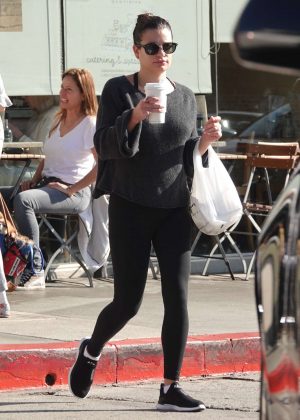 Lea Michelle in Tights - Out in Los Angeles
