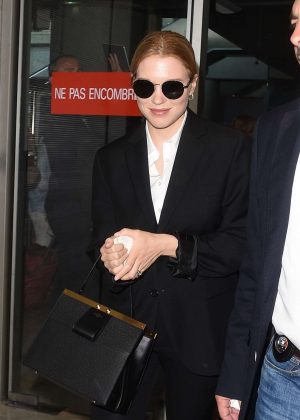 Lea Seydoux - Arriving at Nice Airport