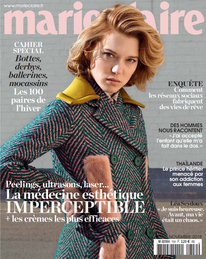 Lea Seydoux - Marie Claire France Magazine (November 2015)