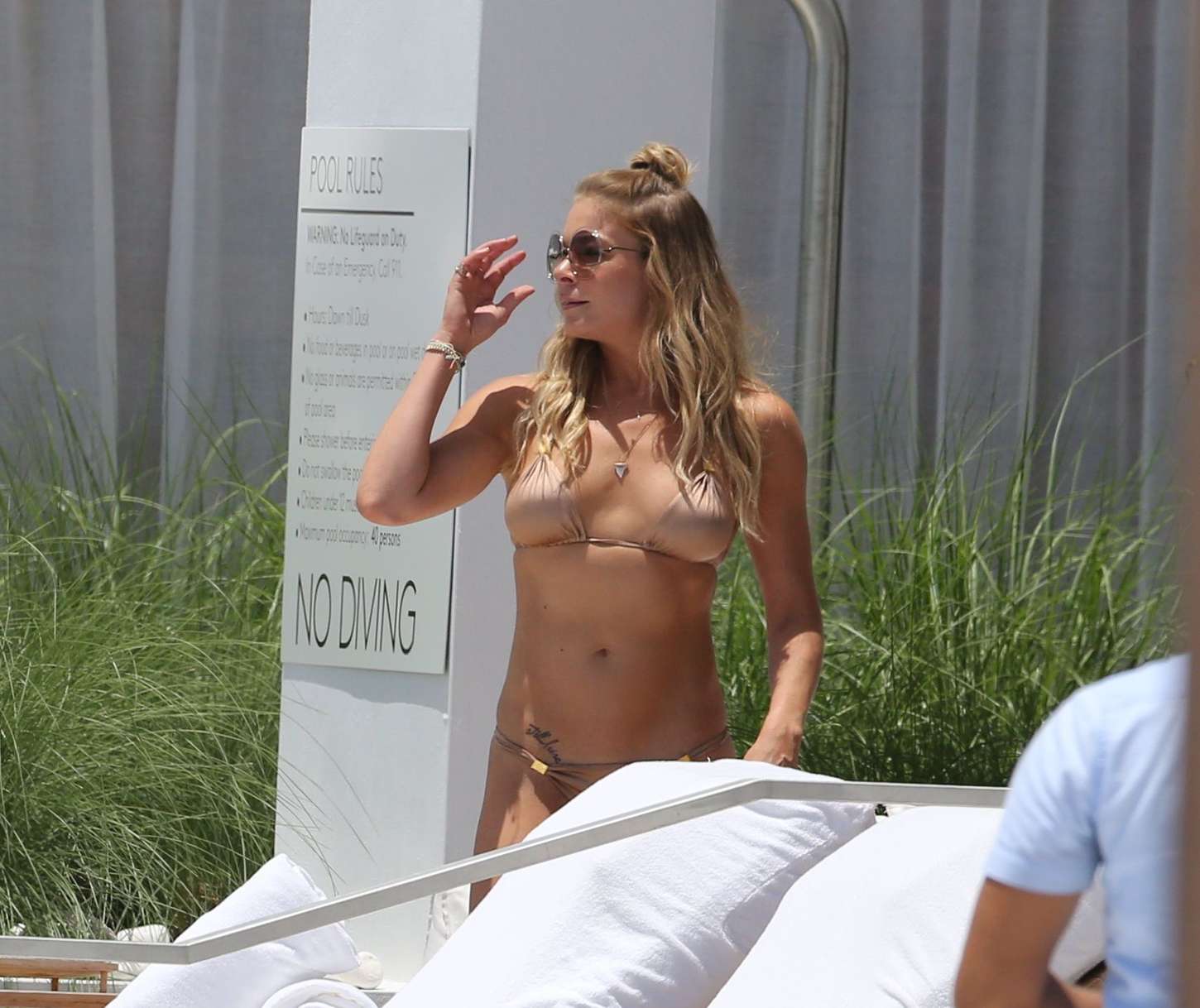 LeAnn Rimes - Wearing a bikini at a pool in Miami. 