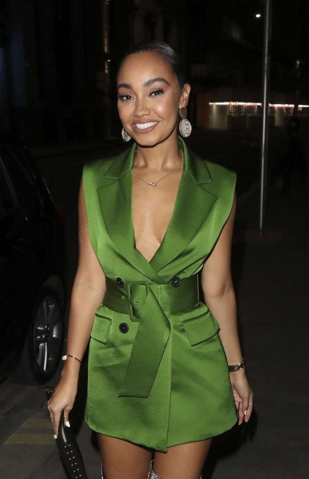 Leigh-Anne Pinnock - Arriving at the Jamie McFarland's 30th birthday party in London