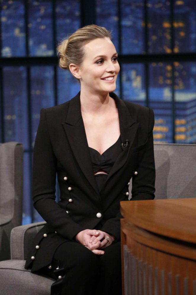 Leighton Meester on 'Late Night with Seth Meyers' in New York City