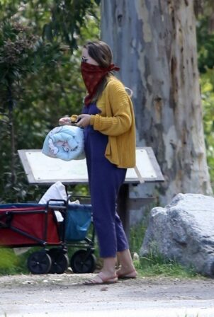 Leighton Meester - Out for a walk in the woods in Los Angeles
