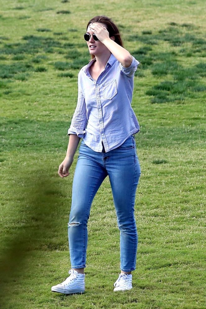 Leighton Meester - Seen at a park in LA