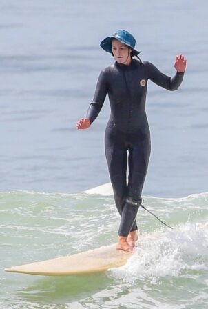 Leighton Meester - Seen on a surf session in Malibu