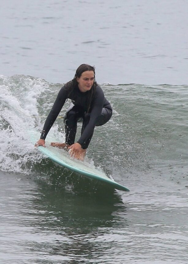 Leighton Meester - Spotted at surf session off the coast of Santa Monica