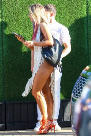 Lele Pons - With boyfriend Guaynaa for a 4th of July event at Bootsy Bellows in West Hollywood
