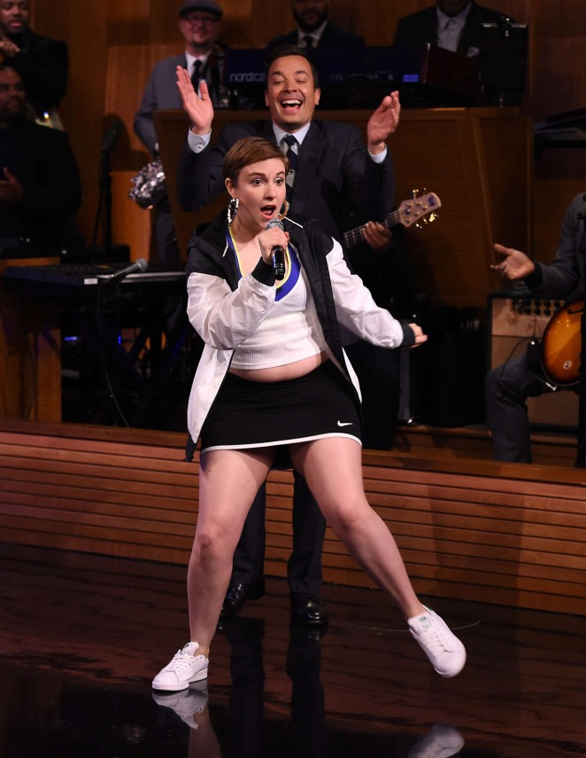 Lena Dunham - The Tonight Show With Jimmy Fallon in NYC
