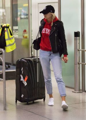 Lena Gercke - Arriving at the Airport Tegel in Berln - Germany