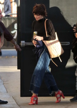 Lena Headey - Arriving at 'Jimmy Kimmel Live' in LA