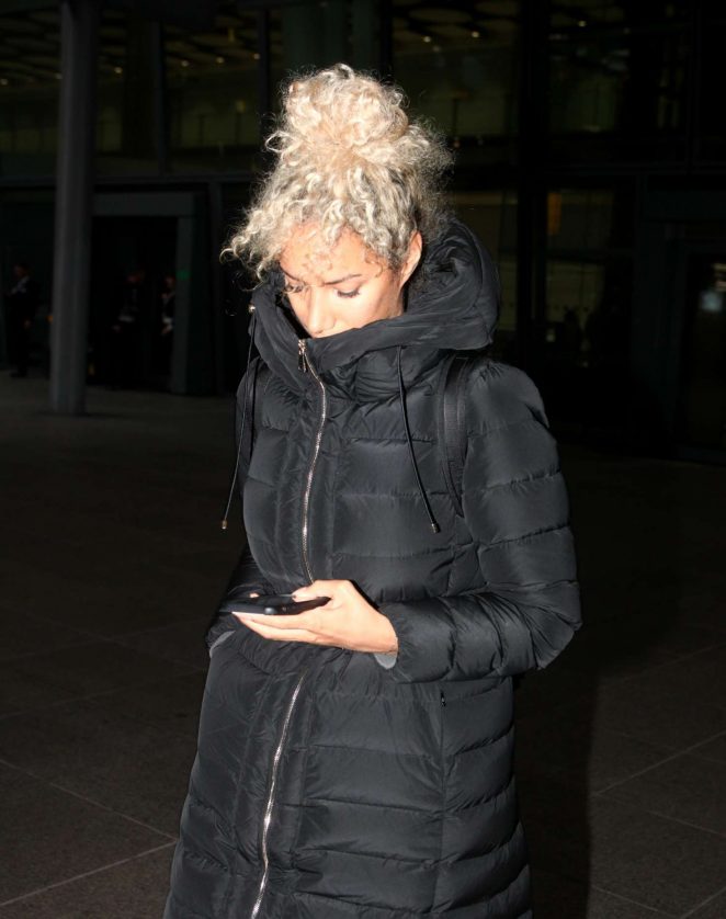 Leona Lewis at Heathrow Airport in London