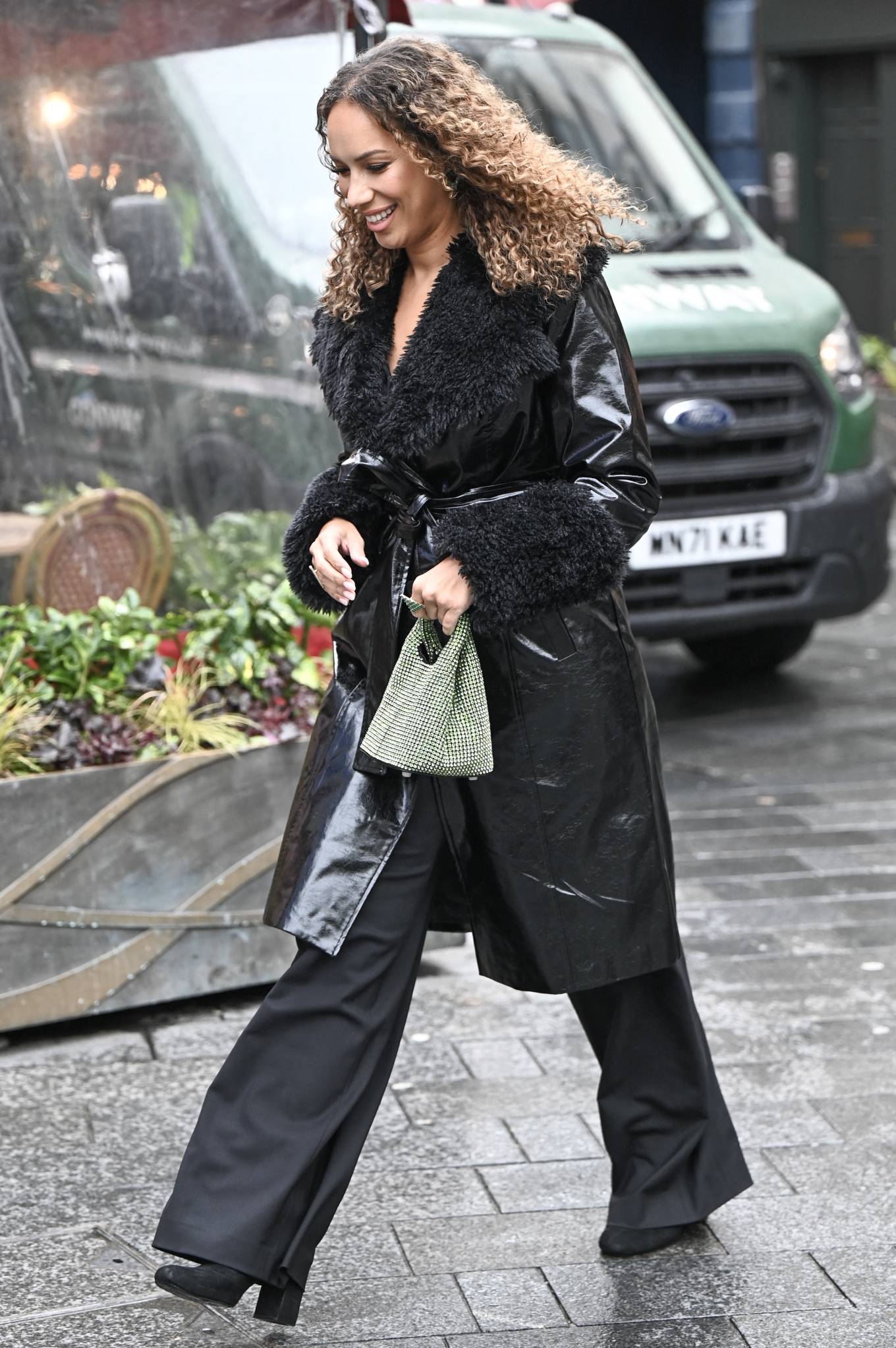 Leona Lewis - Stepping out at Heart radio studios in London