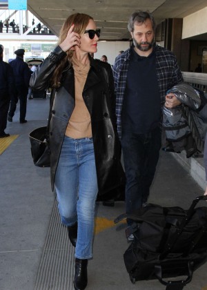 Leslie Mann in Jeans at LAX Airport in LA