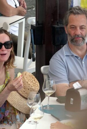 Leslie Mann - With husband Judd Apatow out in Capri