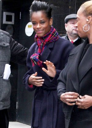 Letitia Wright - Leaving 'Good Morning America' in New York City