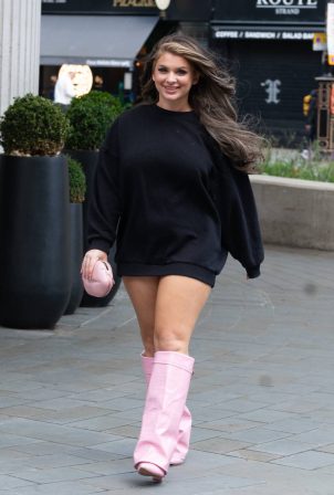Liberty Poole - Photographed arriving at ME Hotel in London