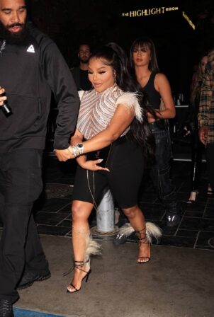 Lil’ Kim - Leaving a Super Bowl after-party at The Highlight Room in Hollywood