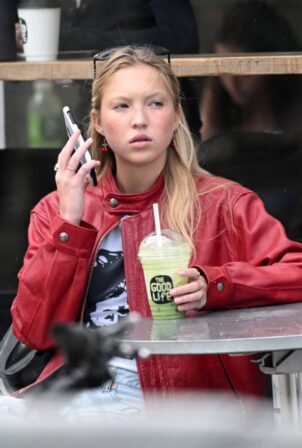 Lila Grace Moss Hack - Seen at Healthy Eating spot ‘The Good Life’ in St Johns Wood