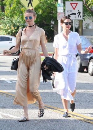 Lily Aldridge and Behati Prinsloo Shopping at Bel Bambini in Beverly Hills