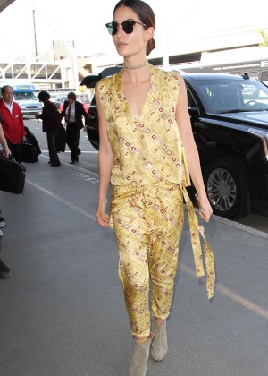 Lily Aldridge at LAX Airport in Los Angeles