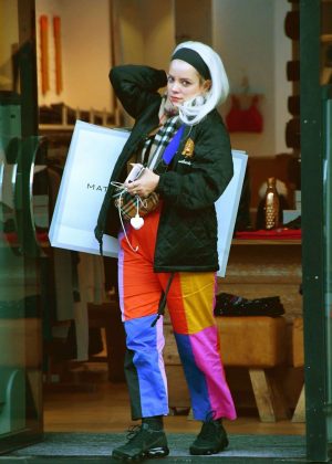 Lily Allen in Colorful Pants - Shopping in Notting Hill