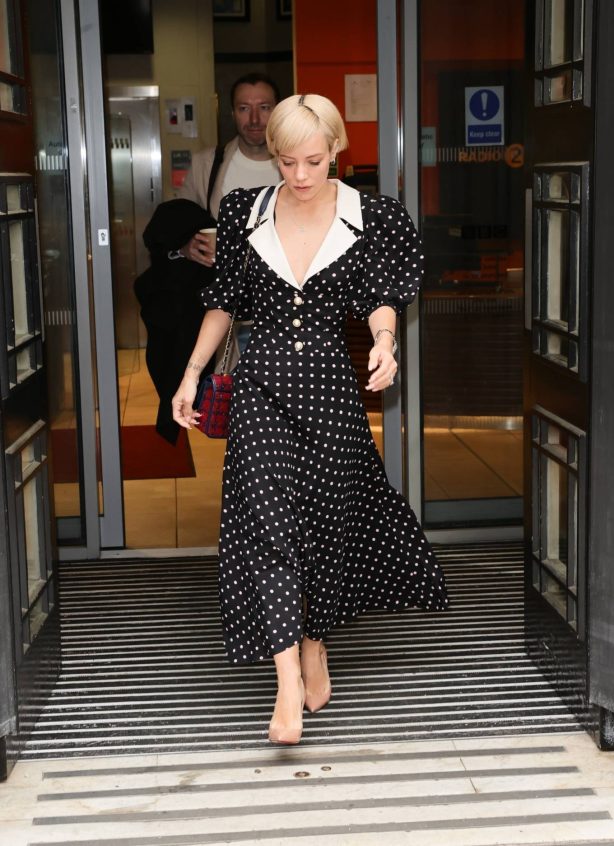 Lily Allen - Seen at BBC Broadcasting House in London