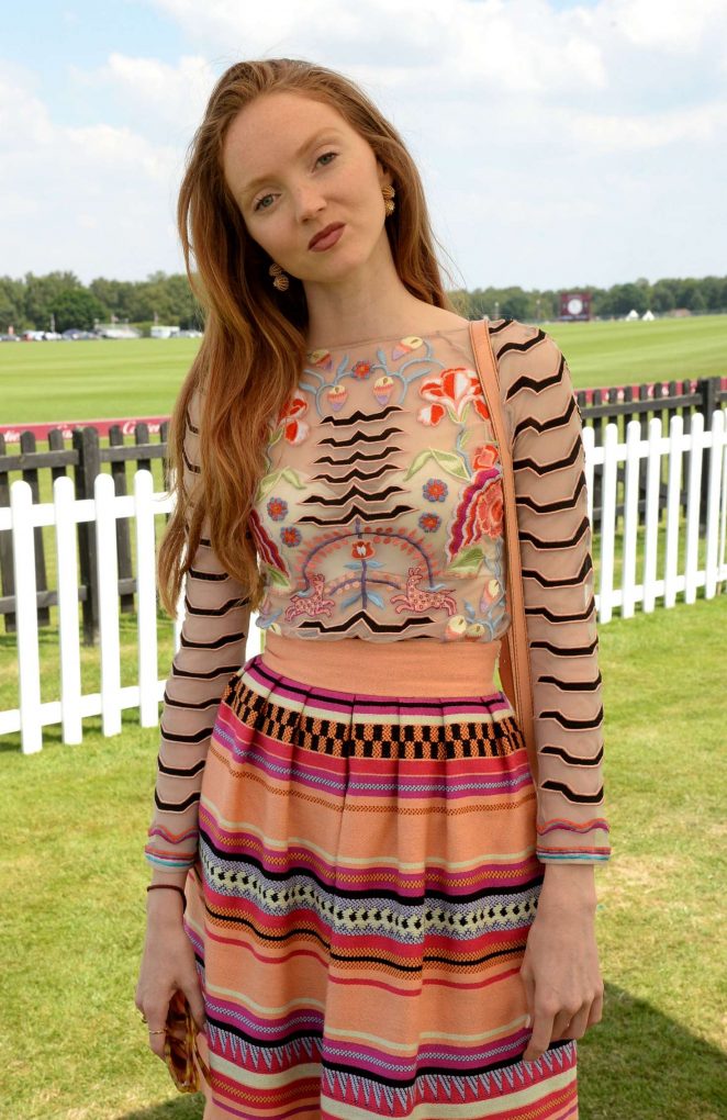 Lily Cole - Cartier Queen's Cup Polo Final in Surrey