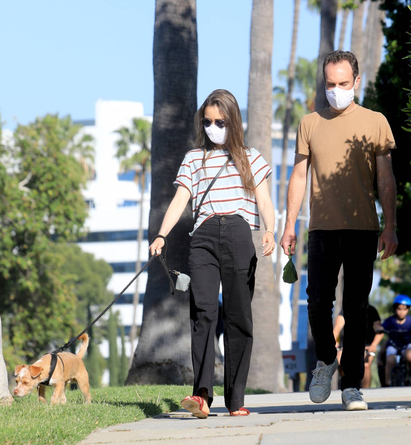 Lily Collins And Charlie McDowell â€“ Out For A Walk In Beverly Hills