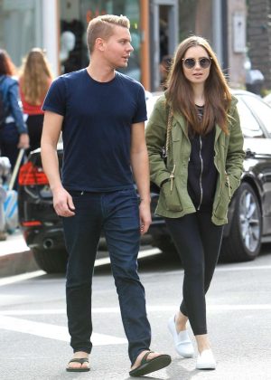 Lily Collins and Johnny Harper - Shopping in Beverly Hills