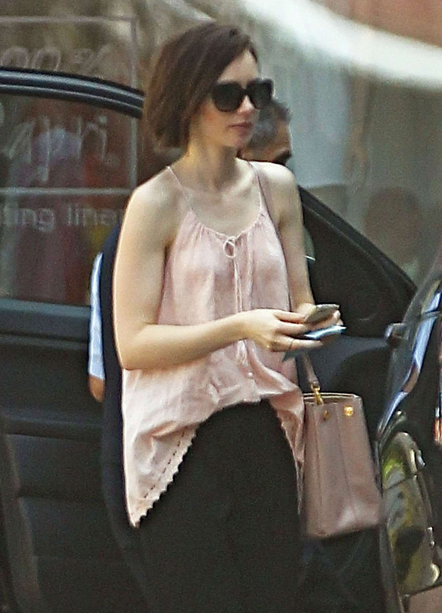 Lily Collins: Arriving at Peninsula Hotel -02 GotCeleb