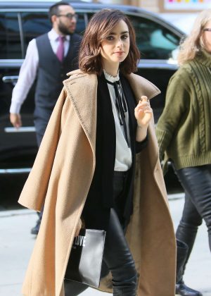 Lily Collins at Her Hotel in New York