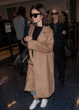 Lily Collins at LAX Airport in Los Angeles