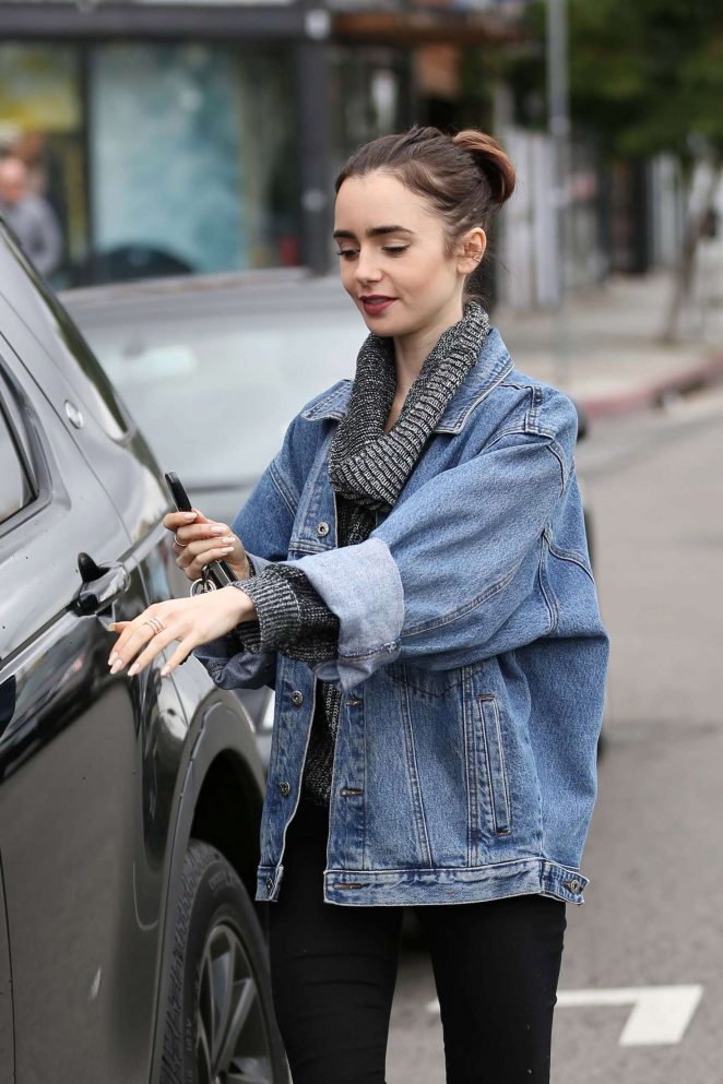 Lily Collins at The Dry Cleaners in Beverly Hills