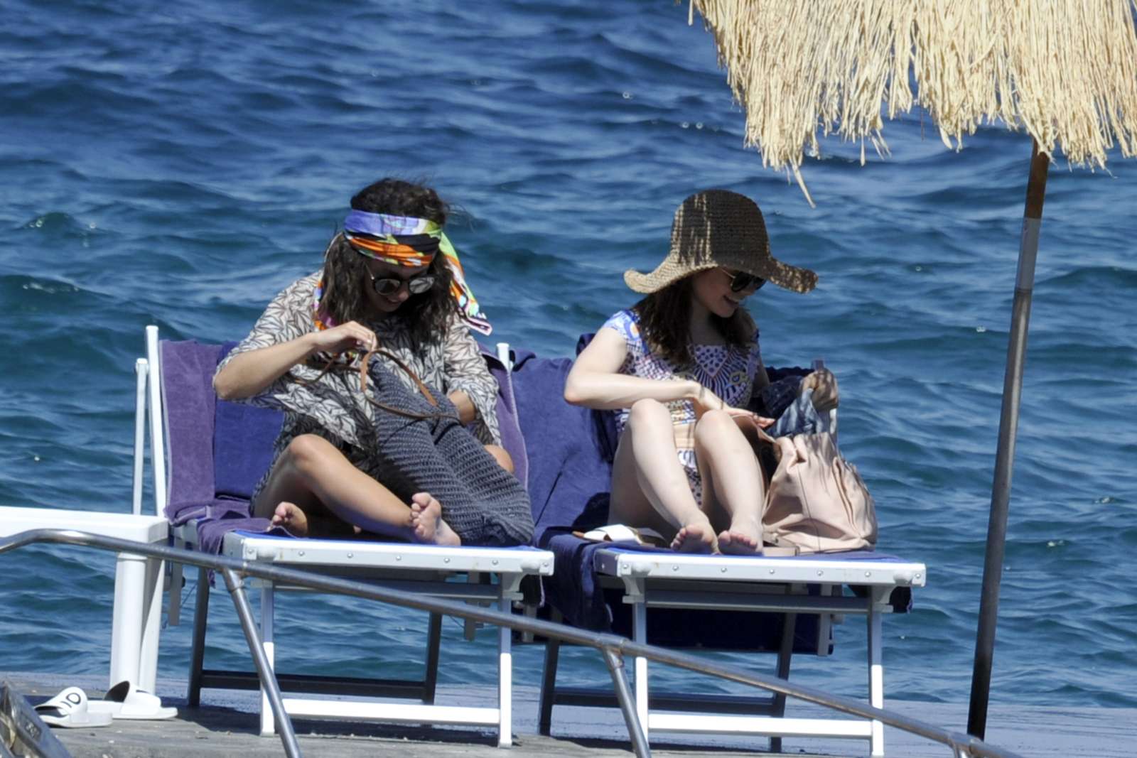 Lily Collins in Bikini in Ischia. 