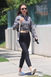 Lily Collins in Spandex - Out in West Hollywood