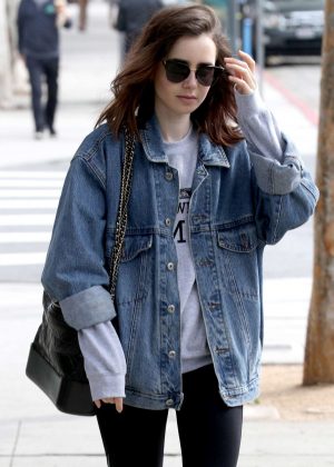 Lily Collins Leaves a workout in West Hollywood